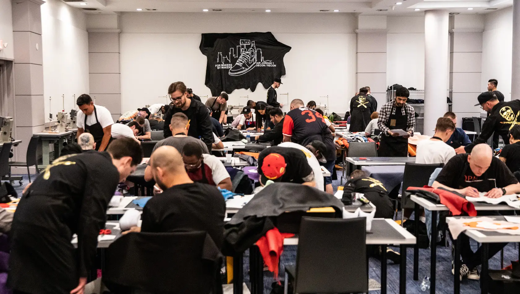 Shoe surgeon shoe school training with students