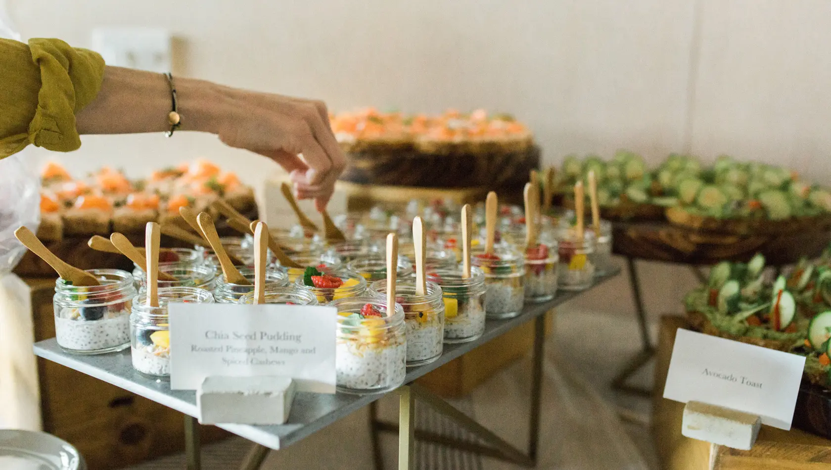 A lot of Pineapple pudding kept on the table