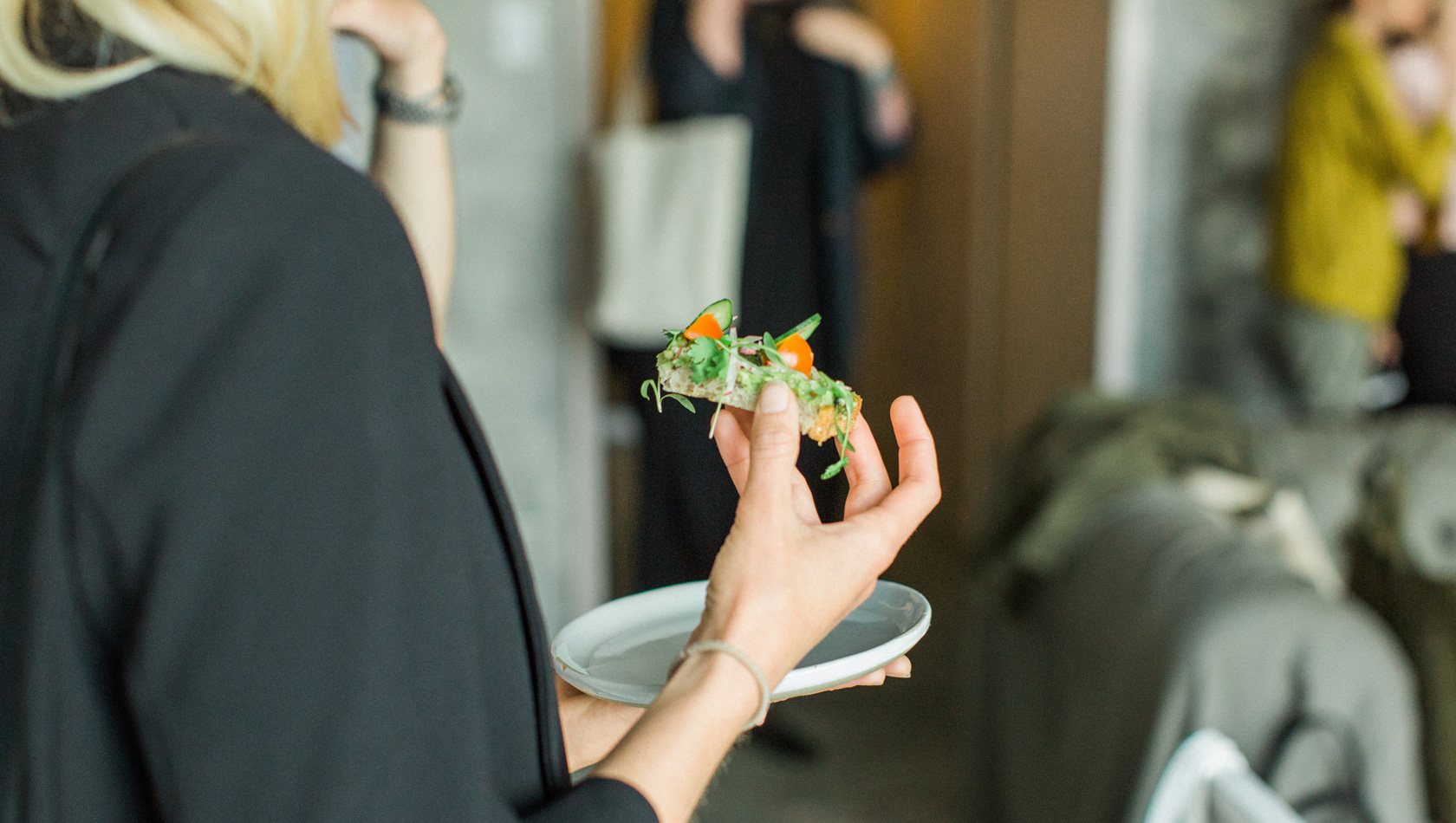 Girl hand holding a snack food