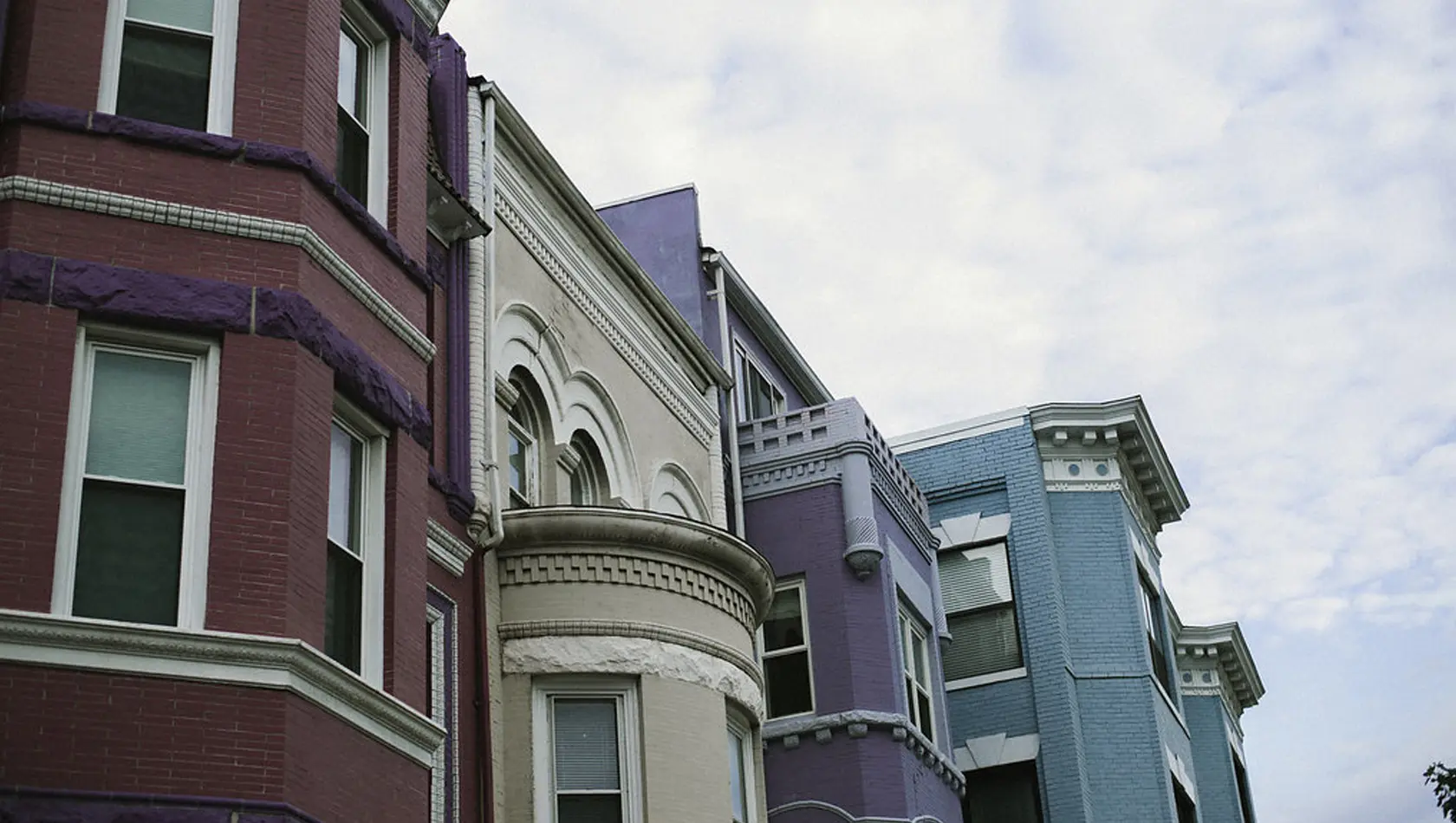 Colorful buildings with great sky