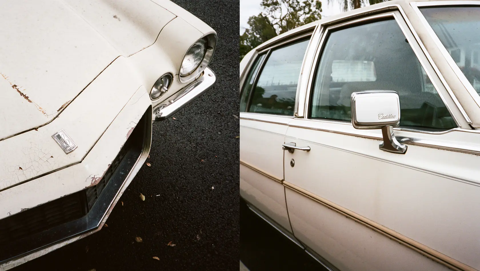 White 1970 chevrolet camaro Z28 parked in a road