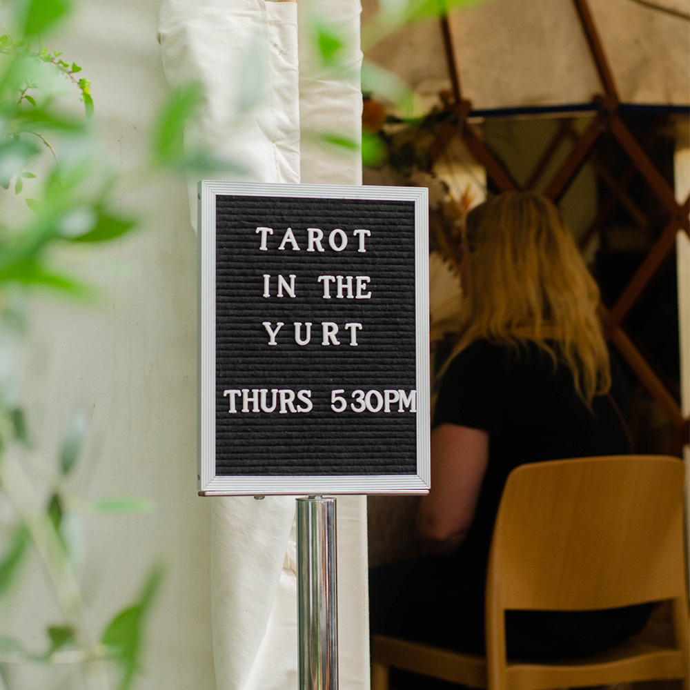 Picture of a bill board of Tarot in the Yurt
