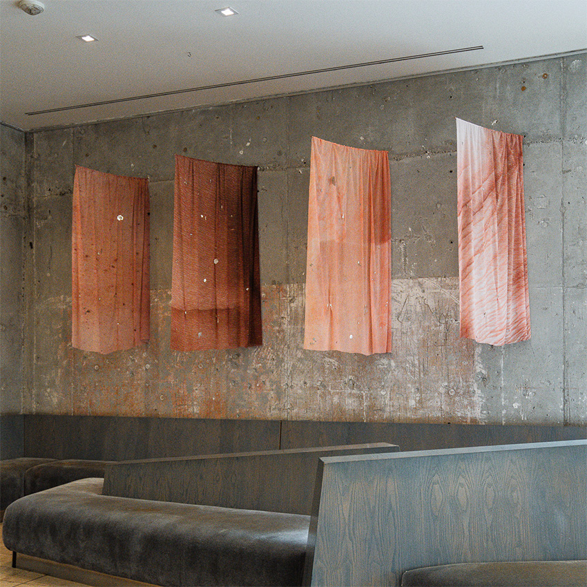 Art piece, Curtain for Earrings by Yoonjeong Lee presented by GOBI on view at the LINE LA