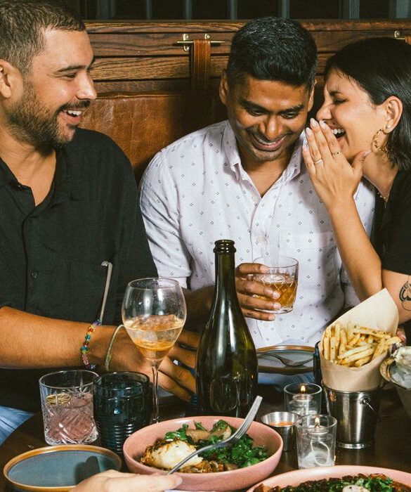 group of people dining