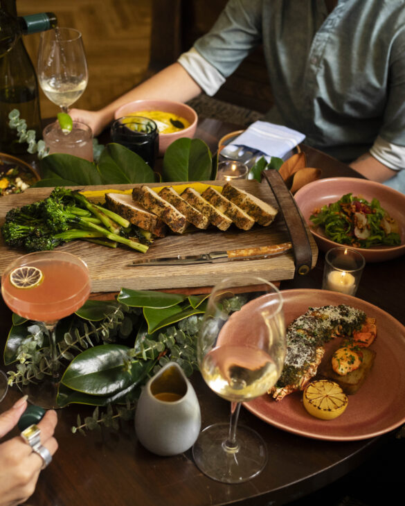 Thanksgiving dining spread