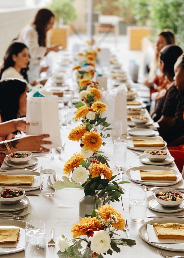 Few People eating on dining the table