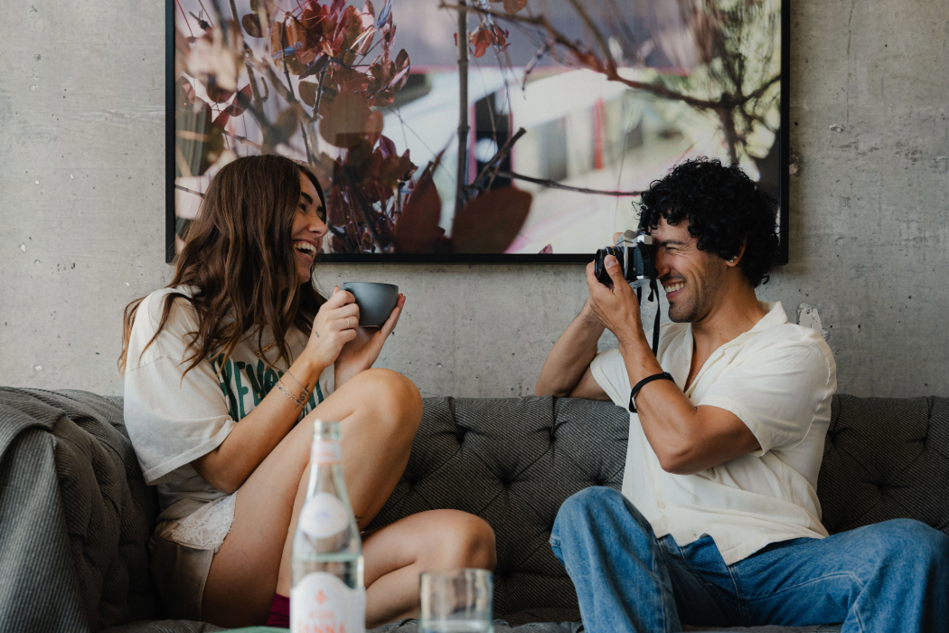 couple lounging