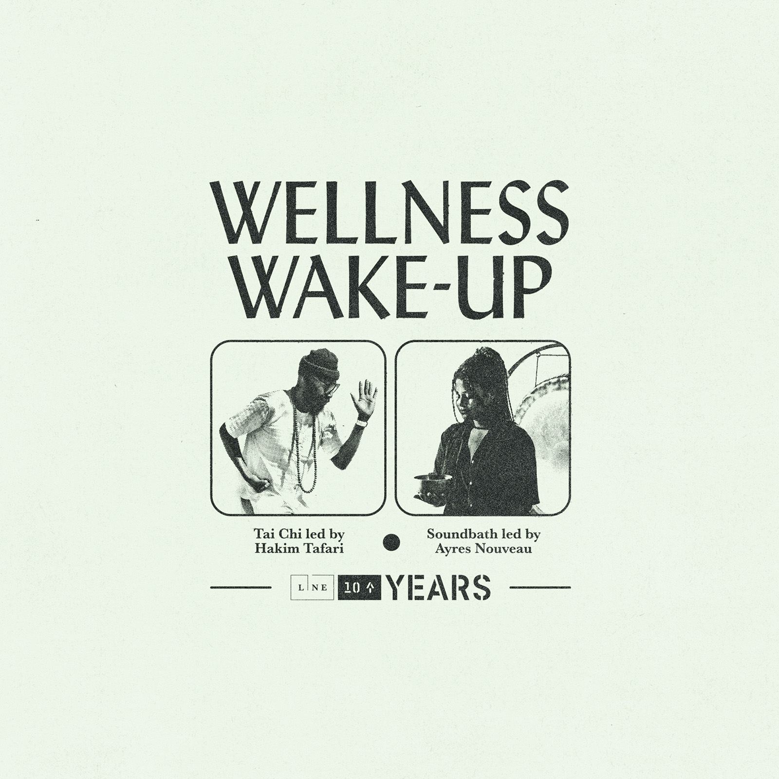 A mint poster to Wellness Wake-Up