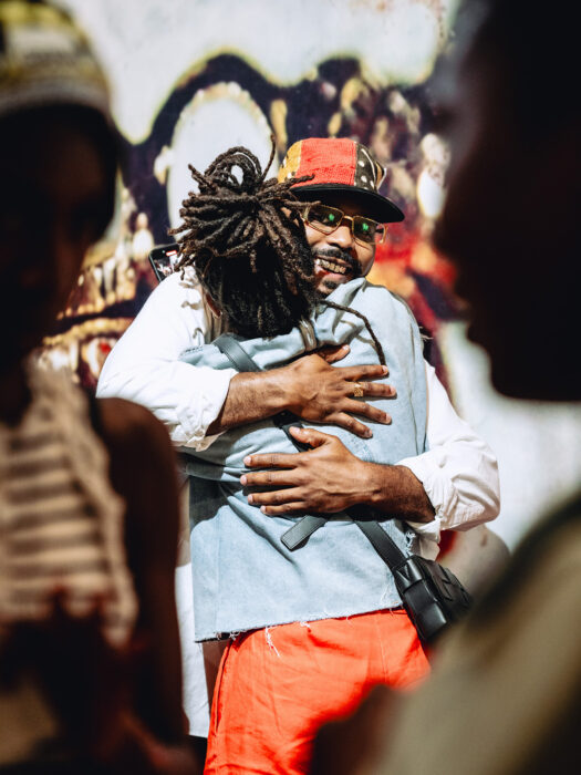 two people sharing a hug