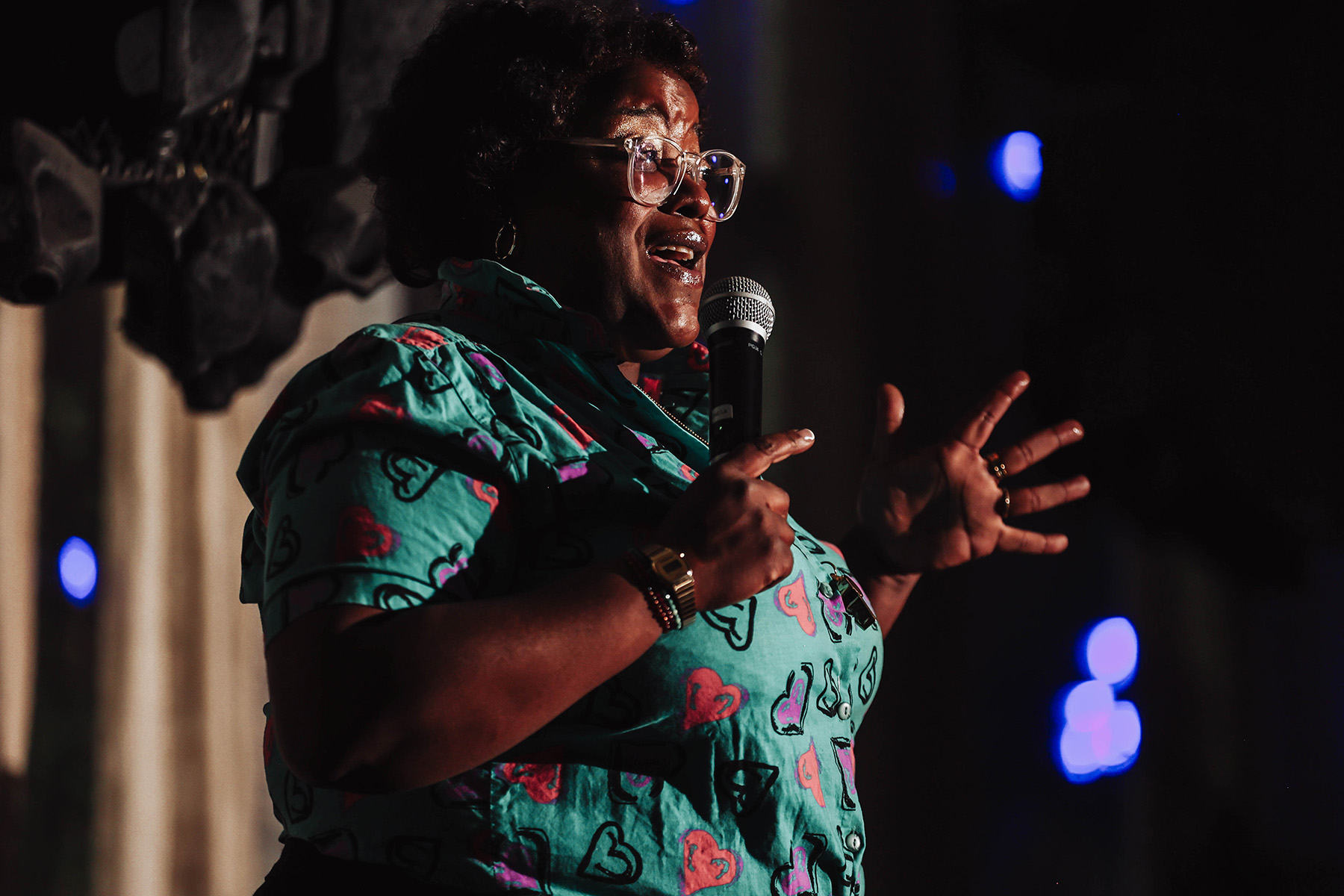 Karolina Bryner at comedy show in the LINE LA