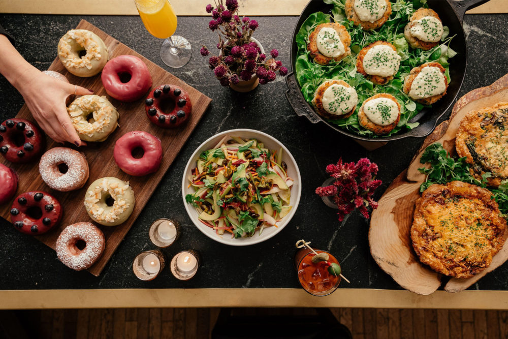 Snack food kept on table