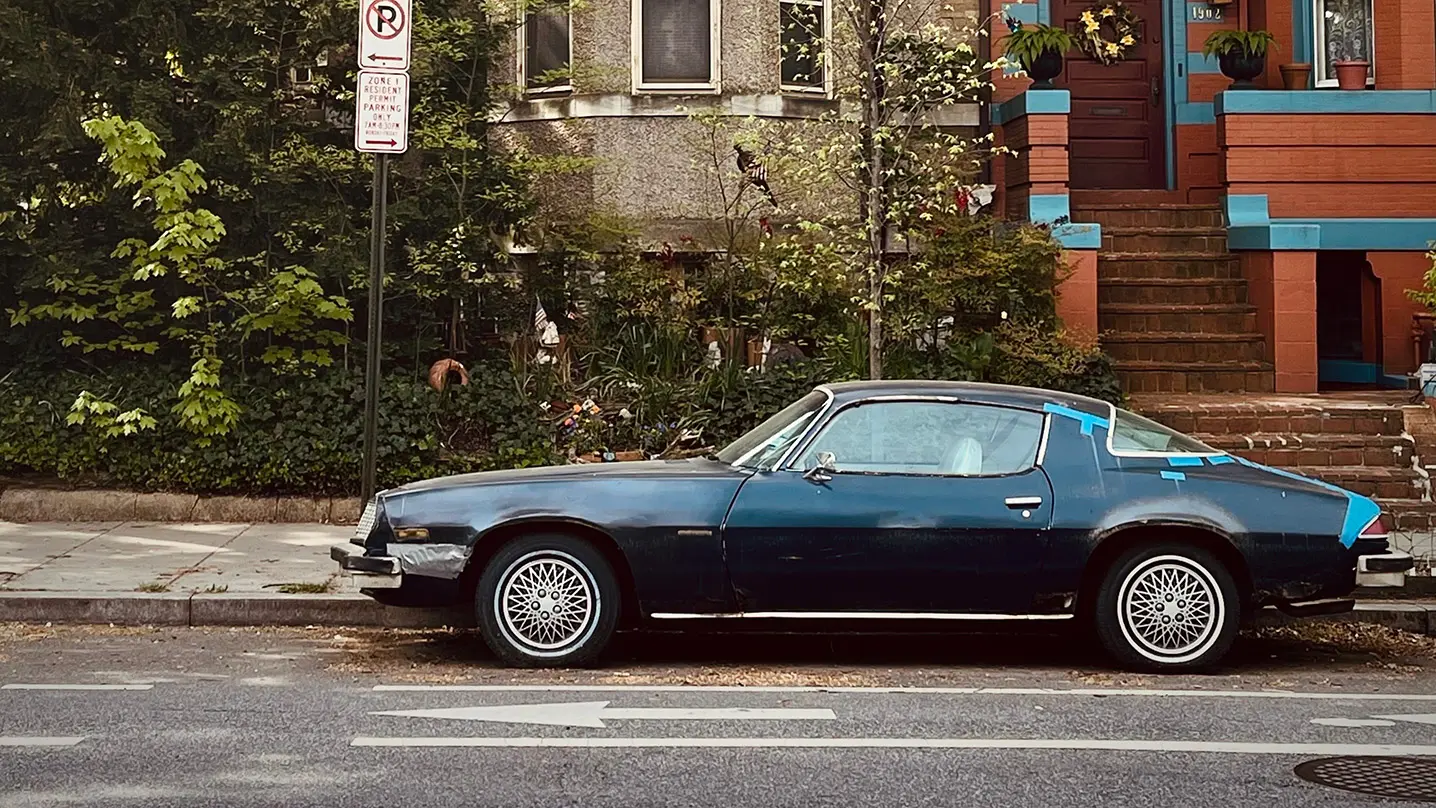 A parked car at the LINE DC
