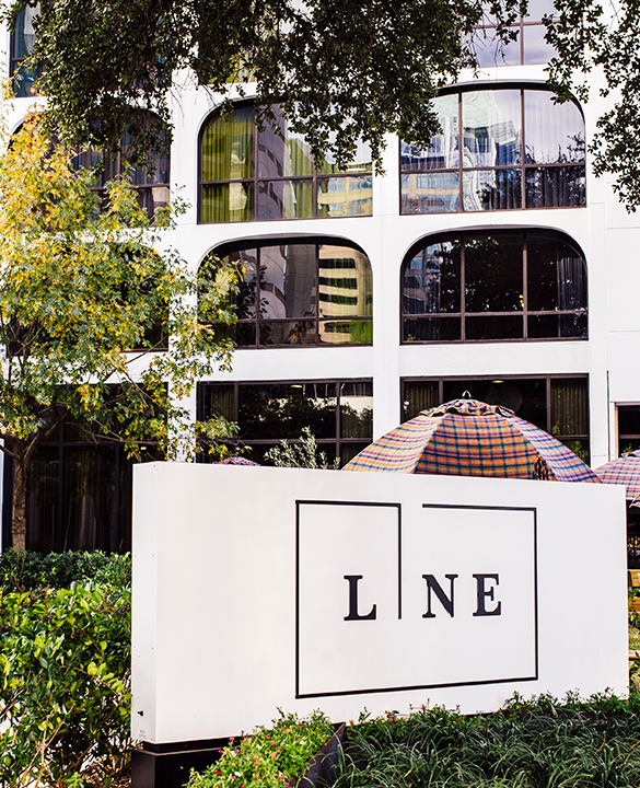 Sign board of the Line under the tree