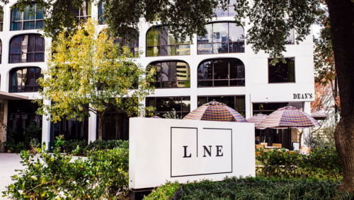 Sign board of the Line under the tree