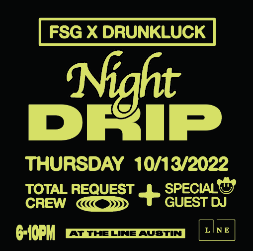 Night Drip Flyer in Black and yellow