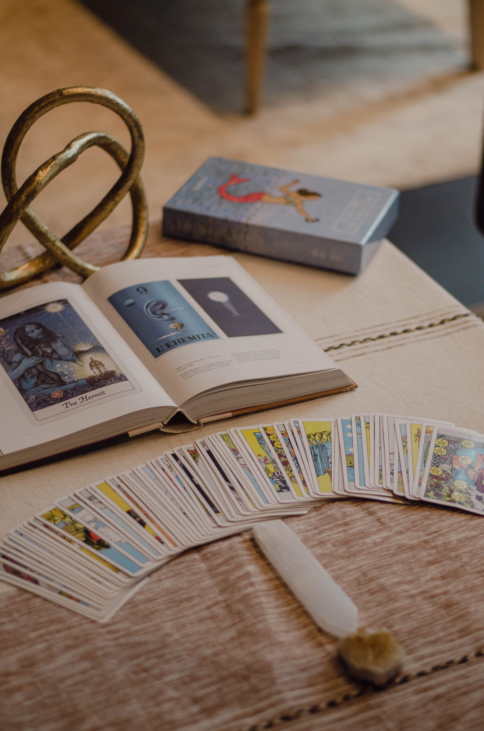 Tarot cards and book