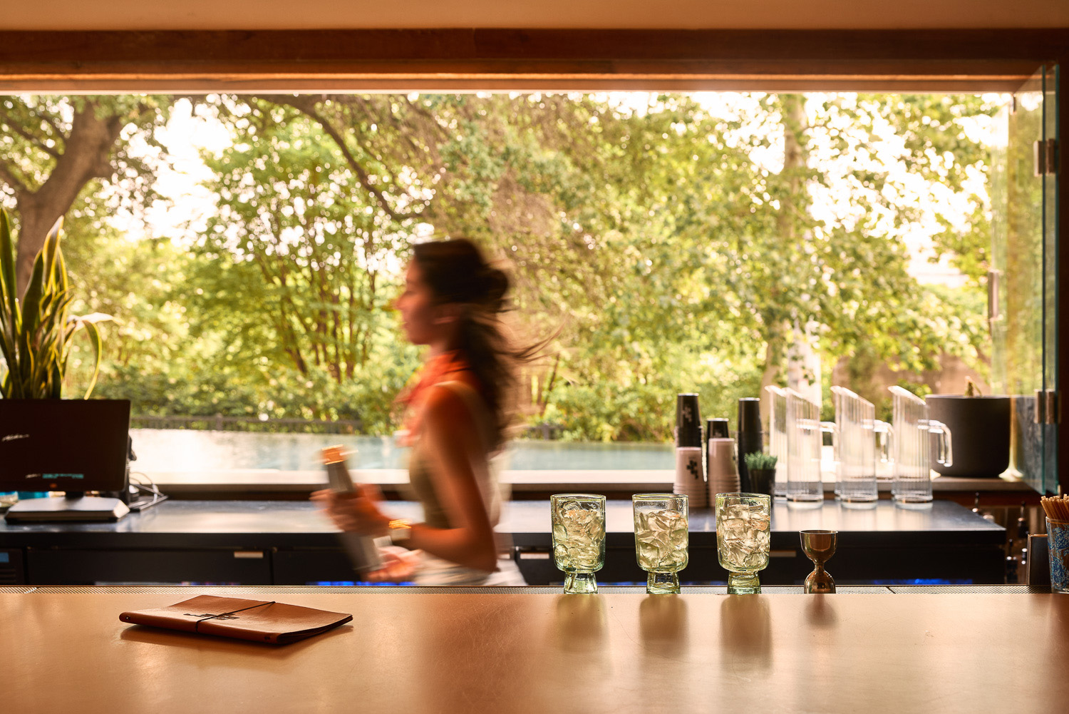 Inside of Cantero cocktail bar at the LINE Austin